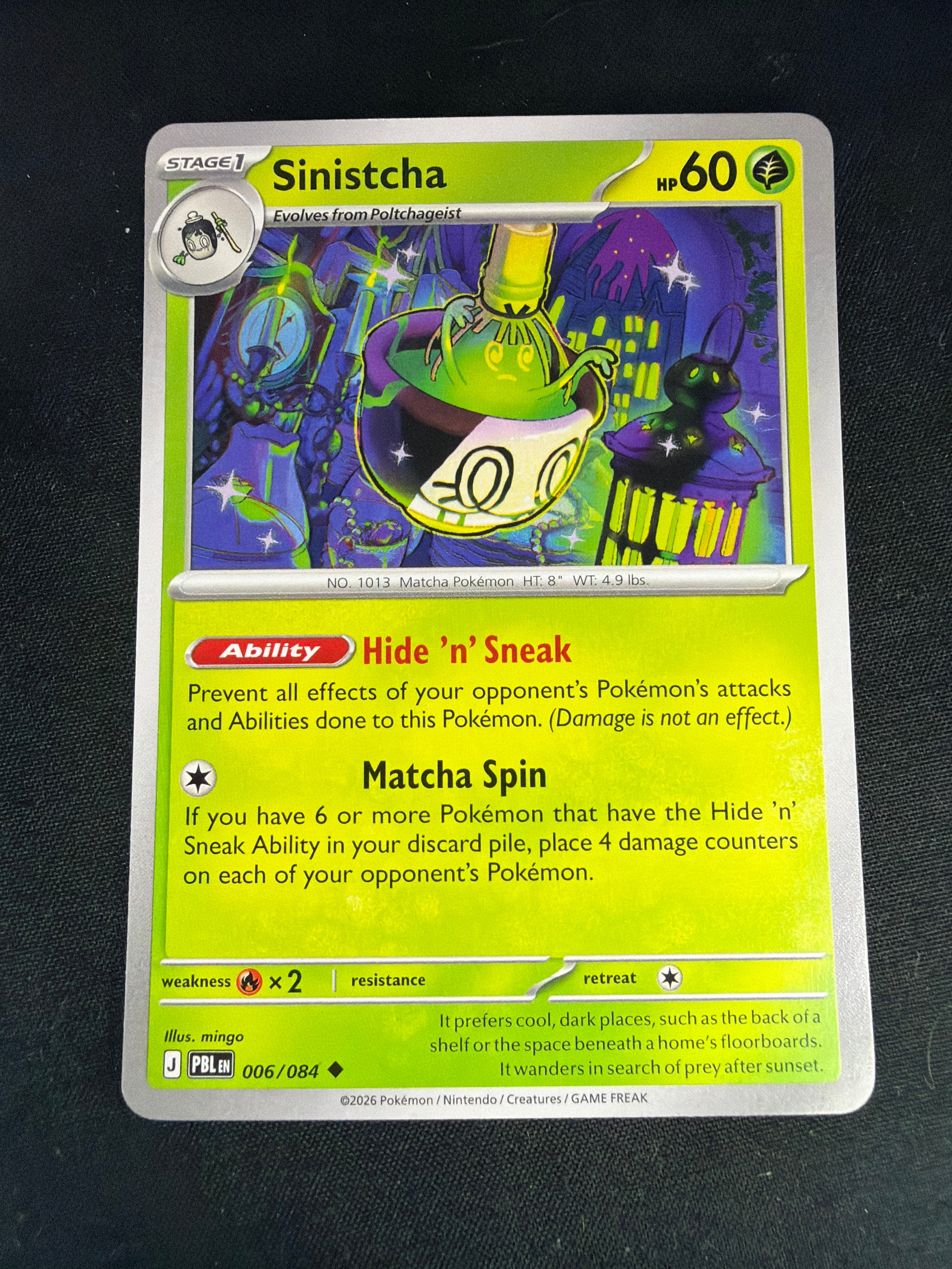 Sinistcha • Pitch Black • Rare • 006/084