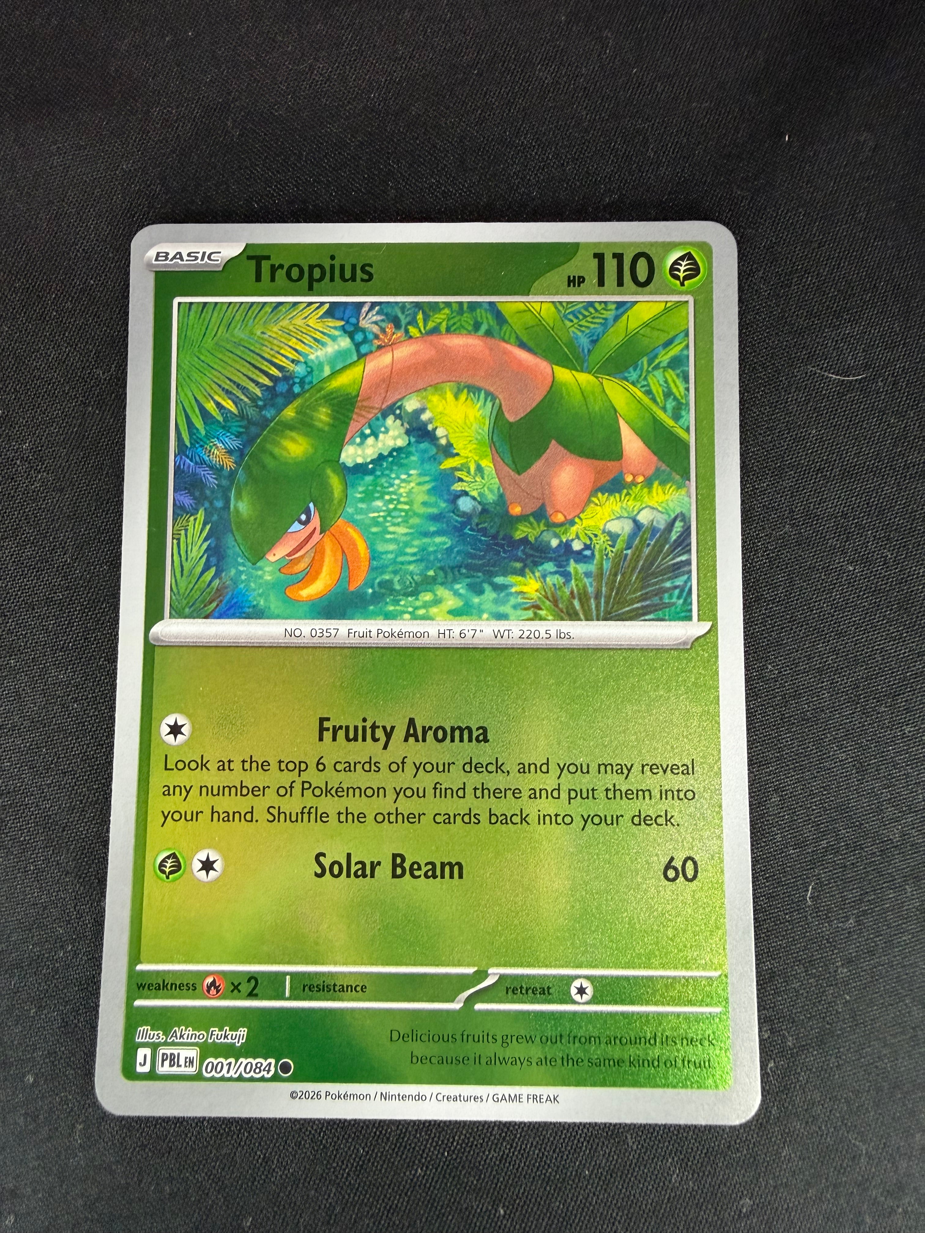 Tropius • Pitch Black • Reverse Holo • 001/084