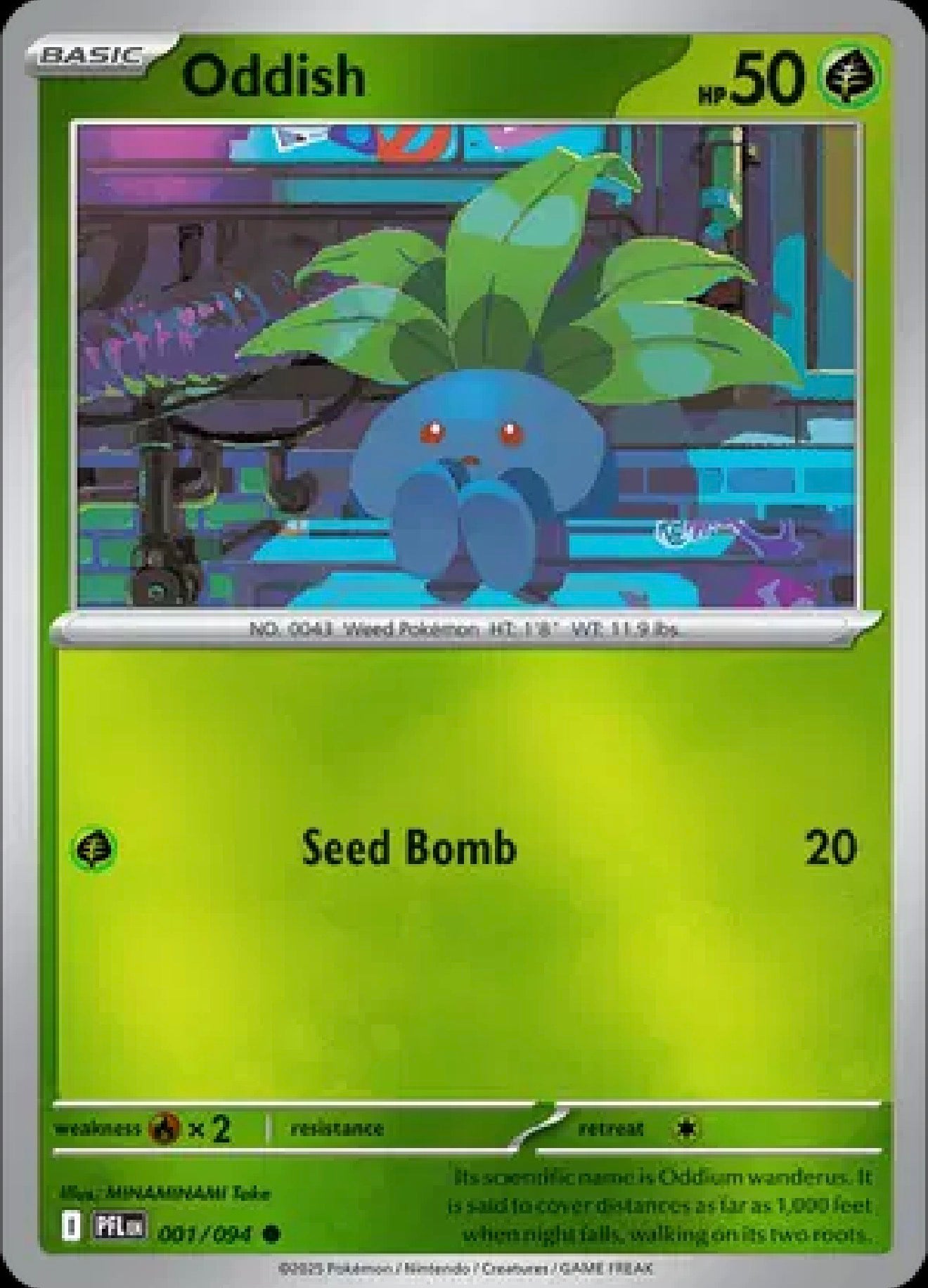 Oddish 001/094 – Reverse Holo – Phantasmal Flames – Pokémon TCG