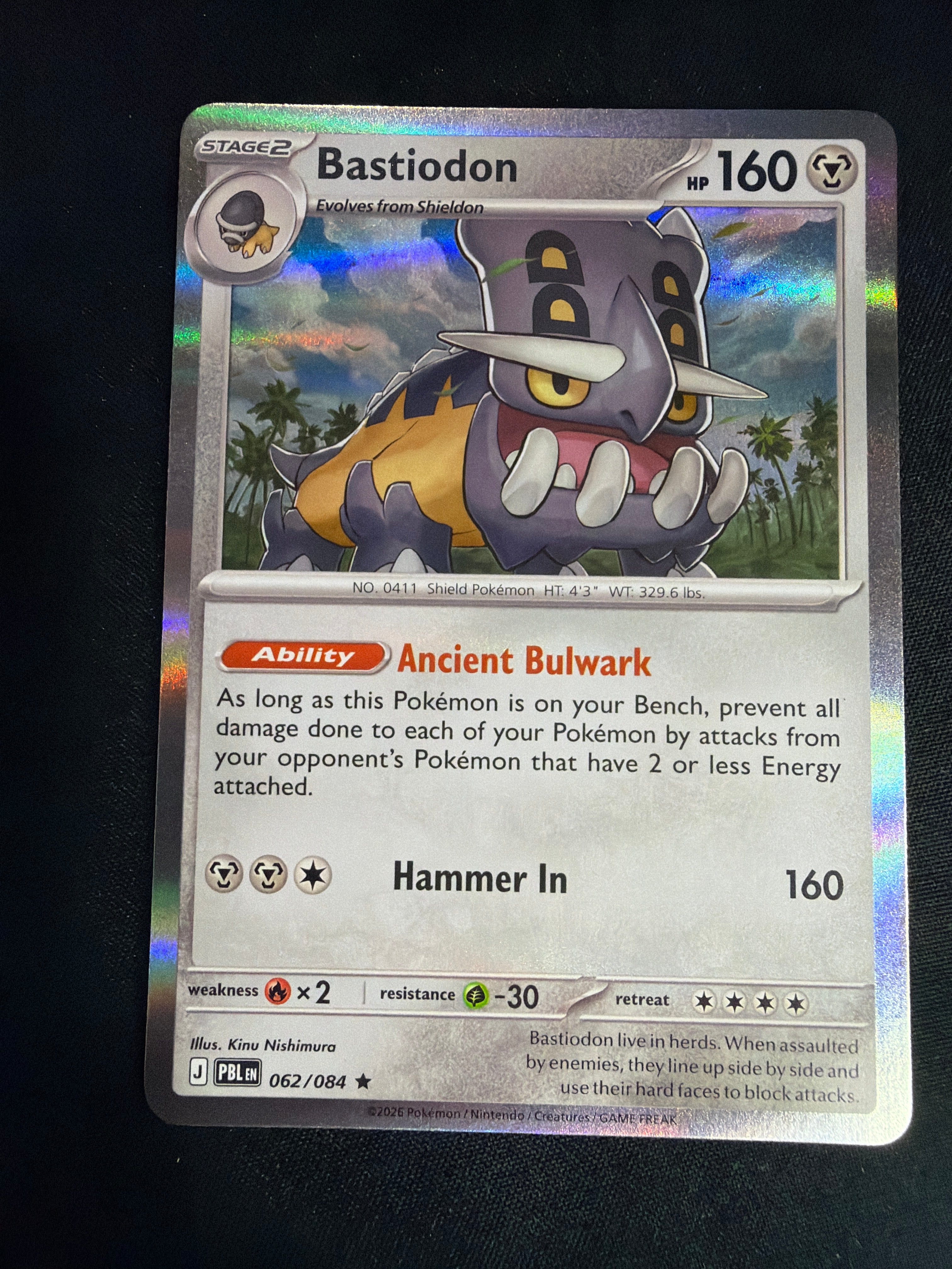 Bastiodon • Pitch Black • Holofoil • 062/084