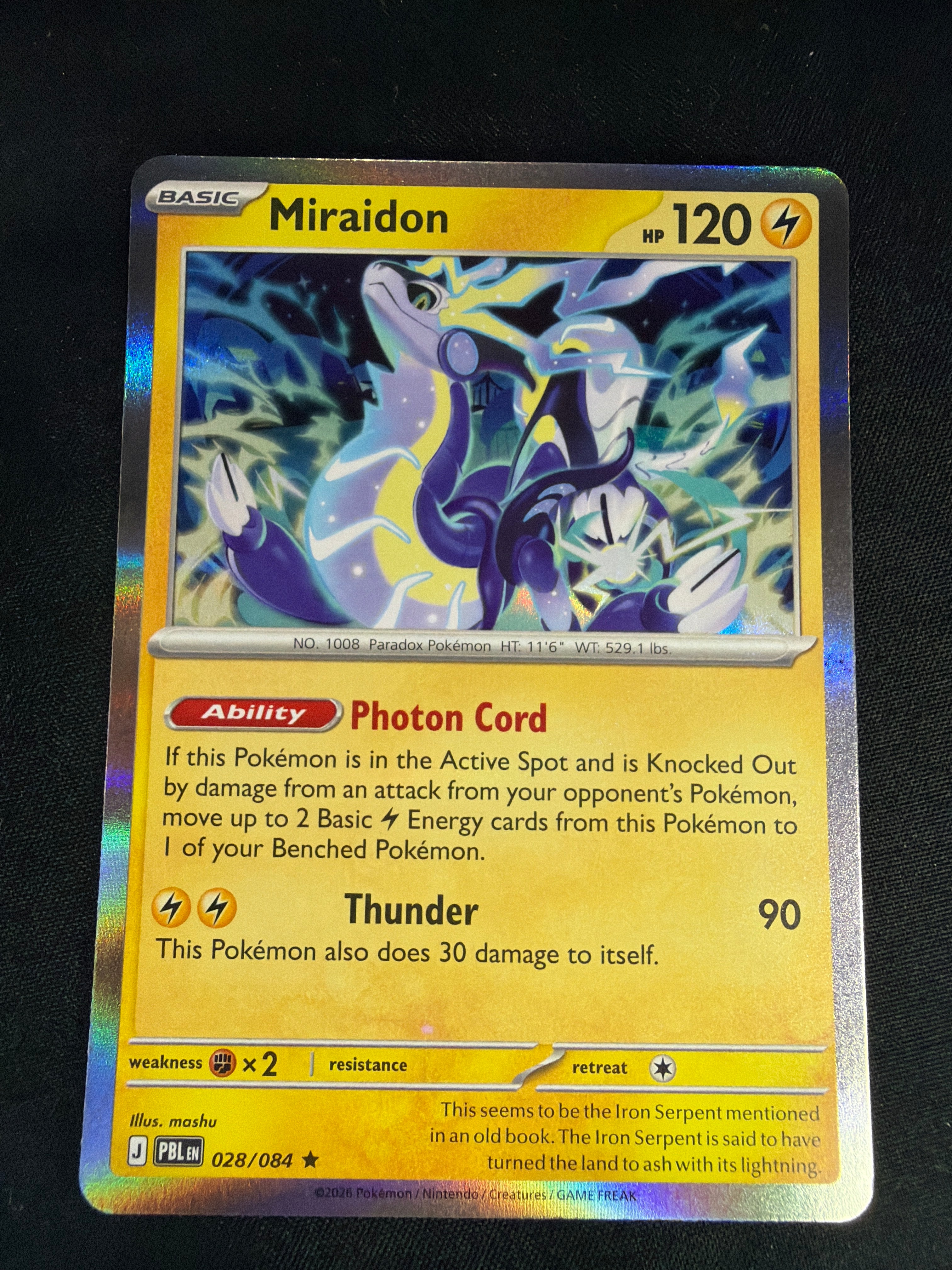 Miraidon • Pitch Black • Holofoil• 028/084