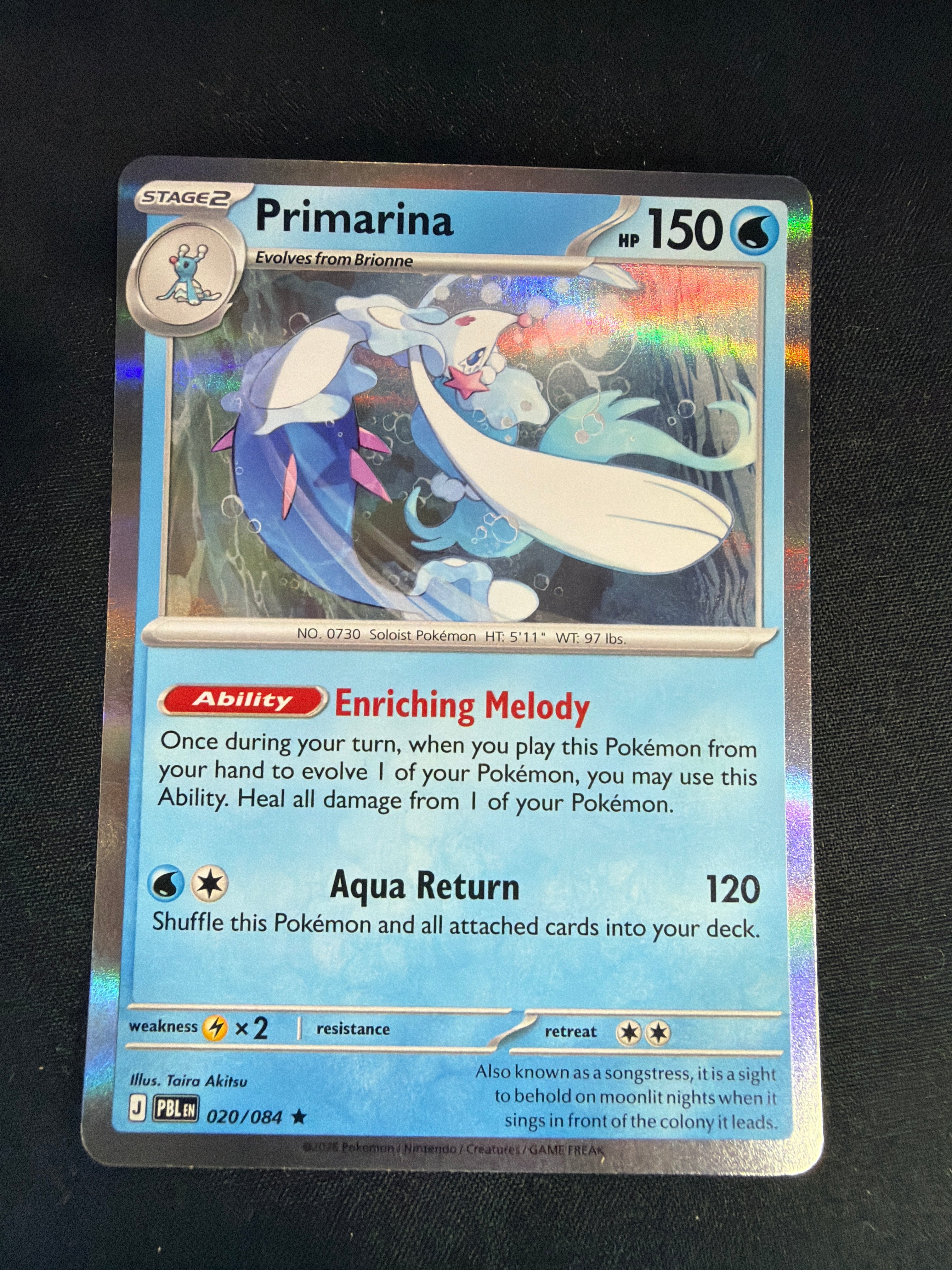 Primarina • Pitch Black • Holofoil • 020/084