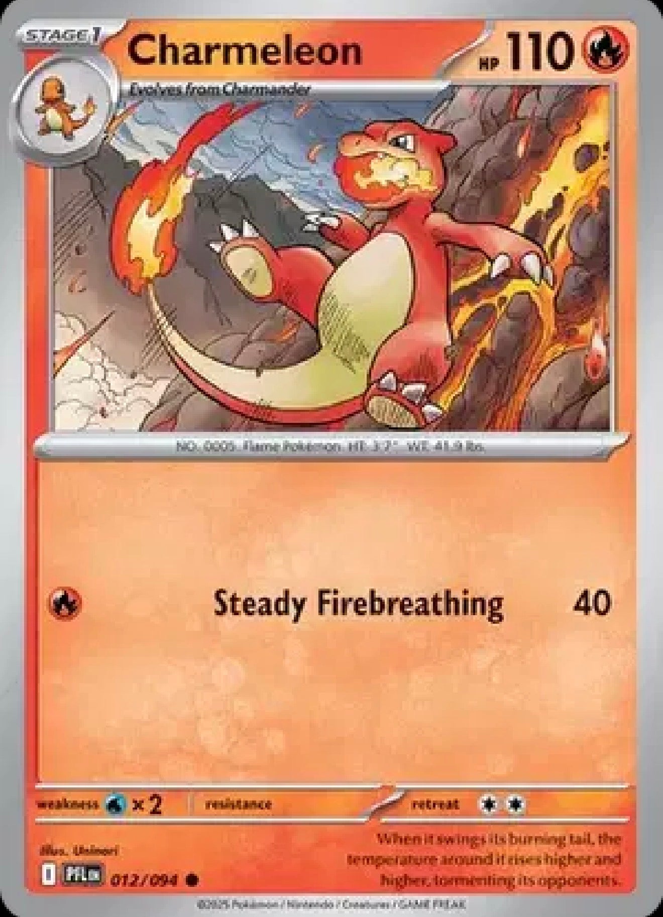 Charmeleon 012/094 – Phantasmal Flames – Pokémon TCG
