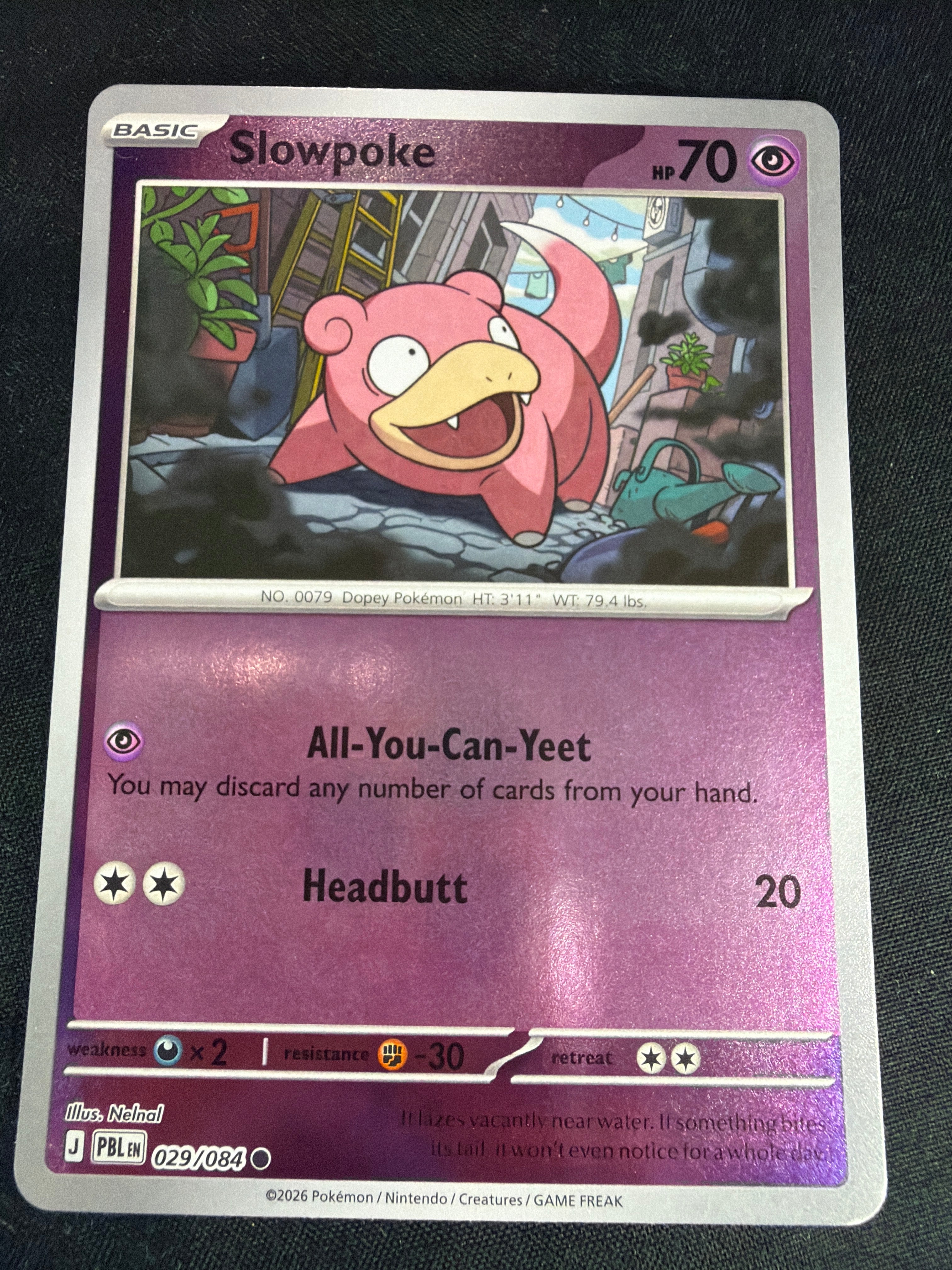 Slowpoke • Pitch Black • Reverse Holo • 029/084