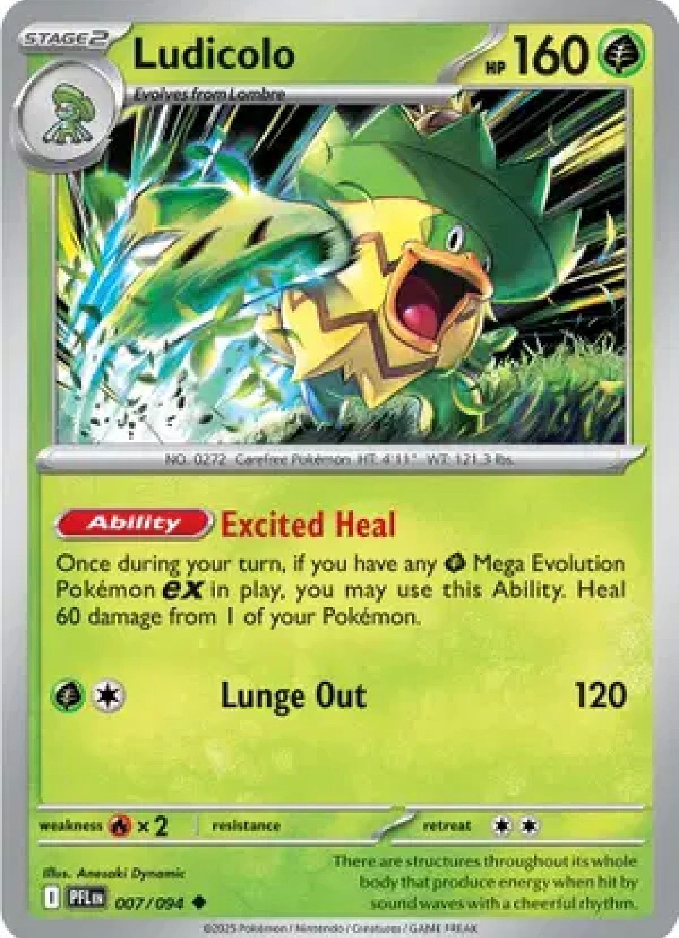 Ludicolo 007/094 – Phantasmal Flames – Pokémon TCG