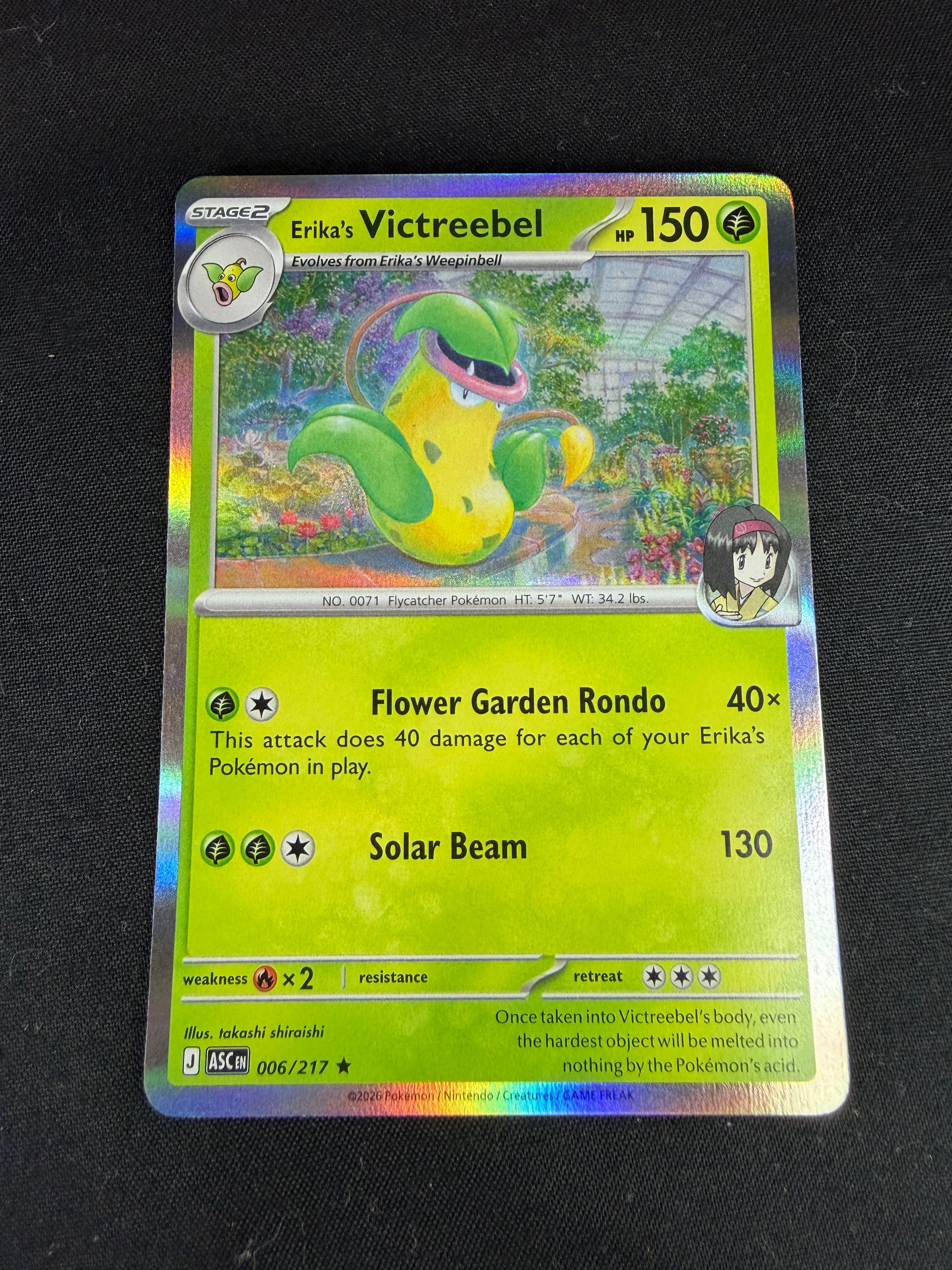Erika's Victreebel Ascended Heroes Rare • 006/217 Holofoil