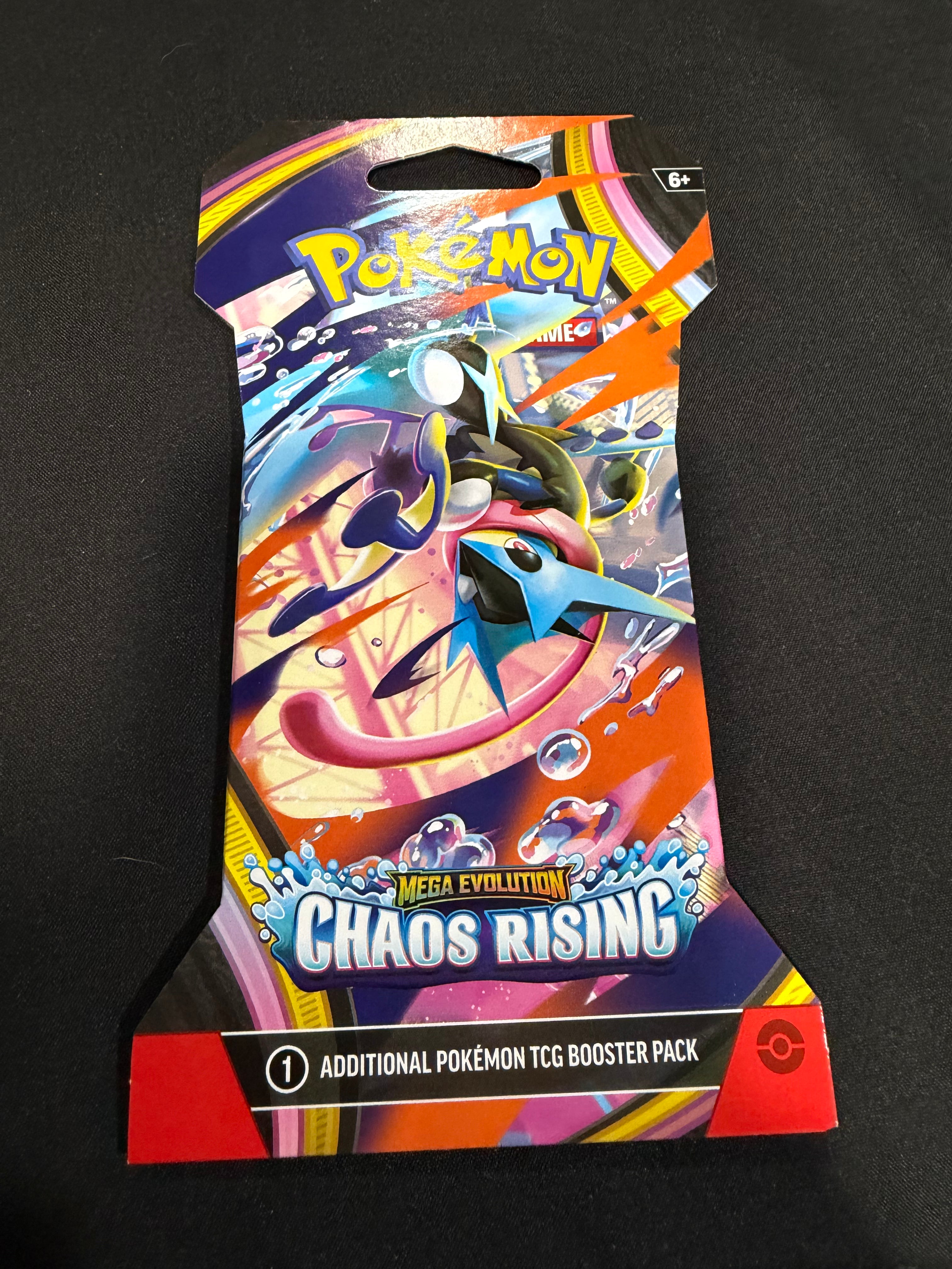 Pokémon TCG: Mega Evolution – Chaos Rising Sleeved Booster Pack (Factory Sealed)
